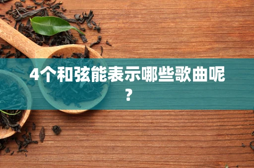 4个和弦能表示哪些歌曲呢？