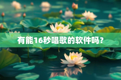 有能16秒唱歌的软件吗？