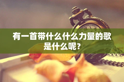 有一首带什么什么力量的歌是什么呢？