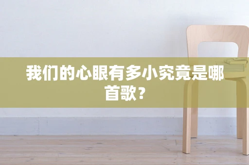 我们的心眼有多小究竟是哪首歌？