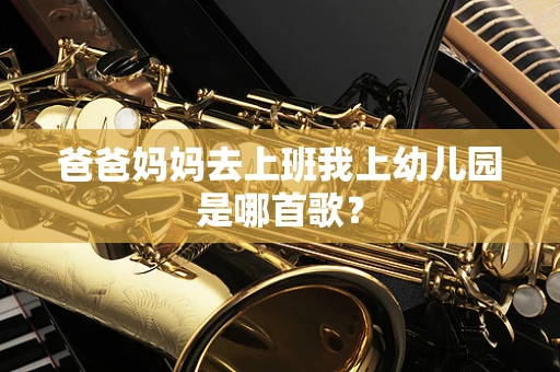 爸爸妈妈去上班我上幼儿园是哪首歌？
