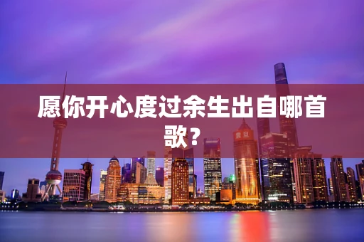 愿你开心度过余生出自哪首歌？