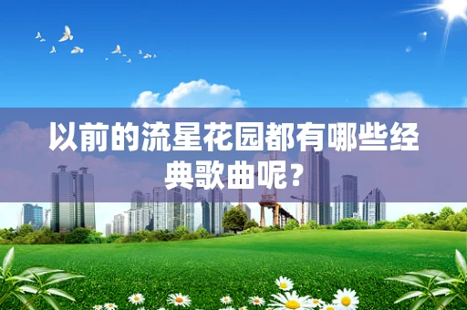 以前的流星花园都有哪些经典歌曲呢？