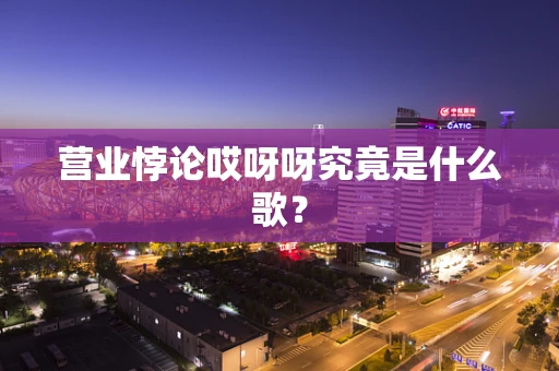 营业悖论哎呀呀究竟是什么歌？