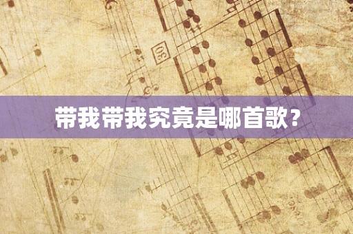 带我带我究竟是哪首歌？