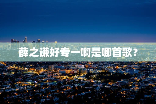 薛之谦好专一啊是哪首歌？