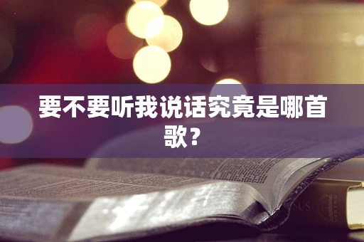 要不要听我说话究竟是哪首歌？