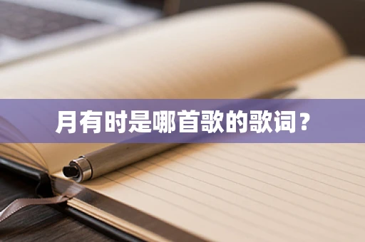 月有时是哪首歌的歌词？