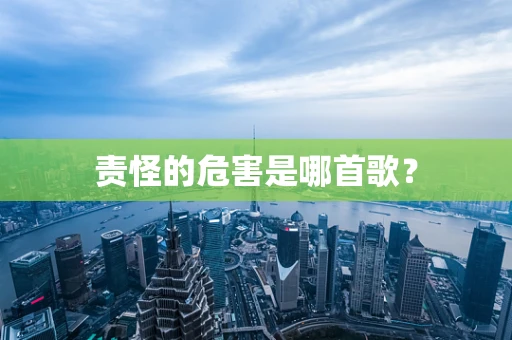 责怪的危害是哪首歌？