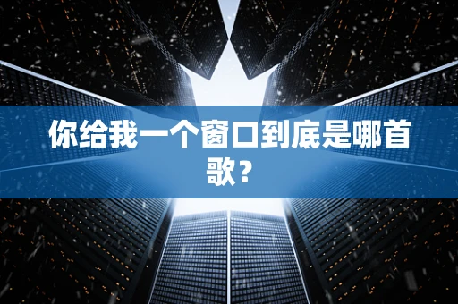 你给我一个窗口到底是哪首歌？