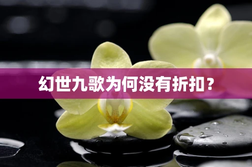 幻世九歌为何没有折扣？