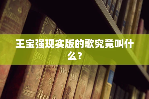 王宝强现实版的歌究竟叫什么？