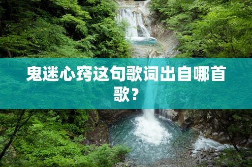 鬼迷心窍这句歌词出自哪首歌？