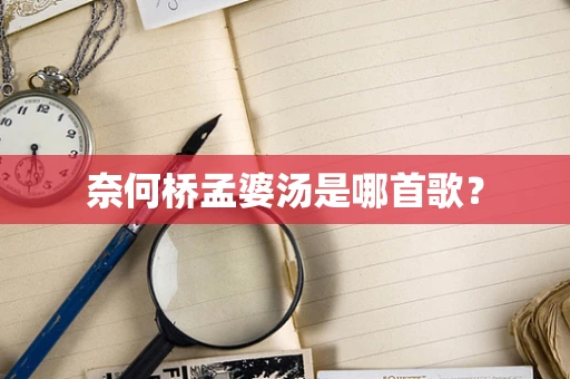 奈何桥孟婆汤是哪首歌？