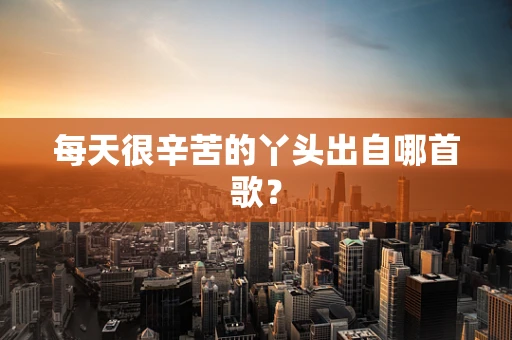 每天很辛苦的丫头出自哪首歌？