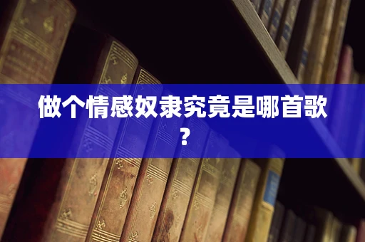 做个情感奴隶究竟是哪首歌？