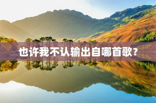 也许我不认输出自哪首歌？
