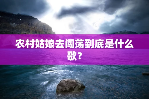 农村姑娘去闯荡到底是什么歌？