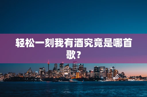 轻松一刻我有酒究竟是哪首歌？