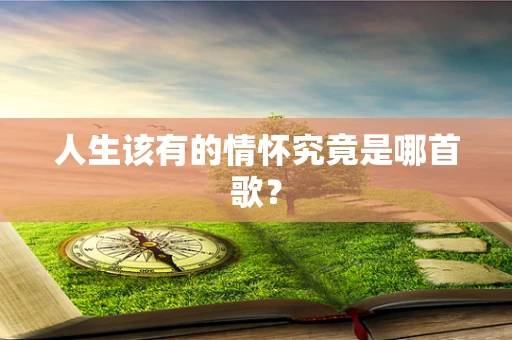 人生该有的情怀究竟是哪首歌？