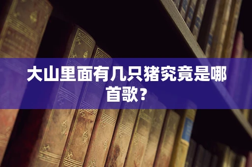 大山里面有几只猪究竟是哪首歌？