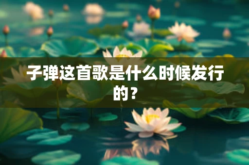 子弹这首歌是什么时候发行的？