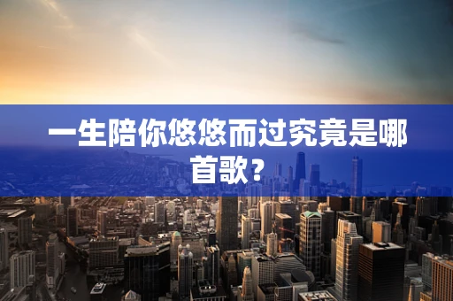 一生陪你悠悠而过究竟是哪首歌？