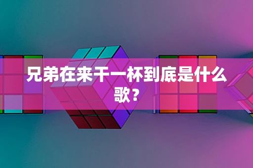 兄弟在来干一杯到底是什么歌？