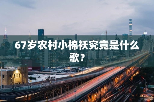 67岁农村小棉袄究竟是什么歌？
