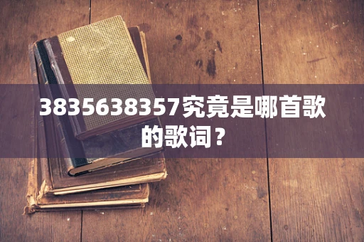 3835638357究竟是哪首歌的歌词？