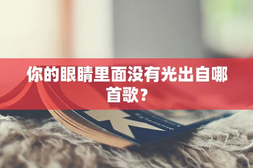 你的眼睛里面没有光出自哪首歌？