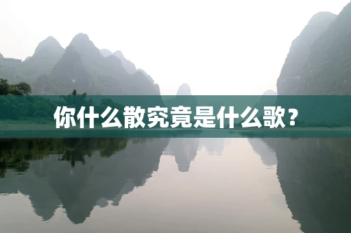 你什么散究竟是什么歌？