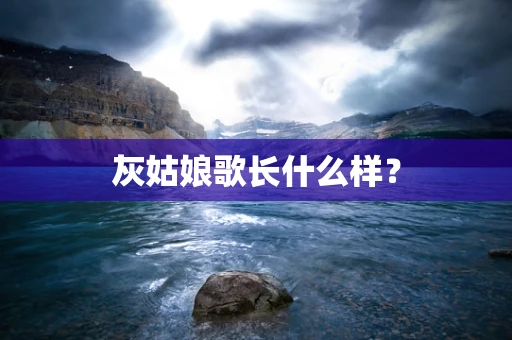 灰姑娘歌长什么样？