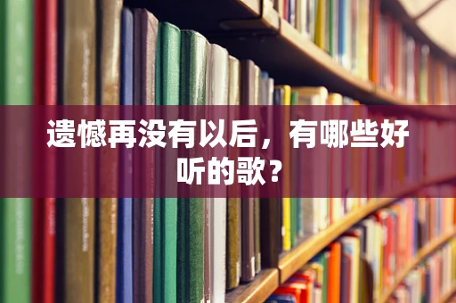 遗憾再没有以后，有哪些好听的歌？