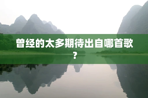 曾经的太多期待出自哪首歌？