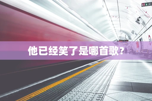 他已经笑了是哪首歌？