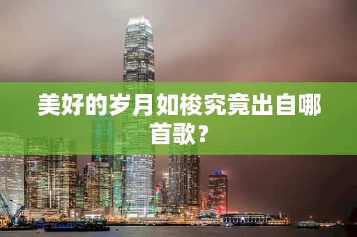 美好的岁月如梭究竟出自哪首歌？