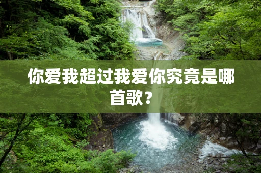 你爱我超过我爱你究竟是哪首歌？