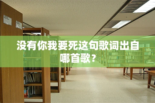 没有你我要死这句歌词出自哪首歌？