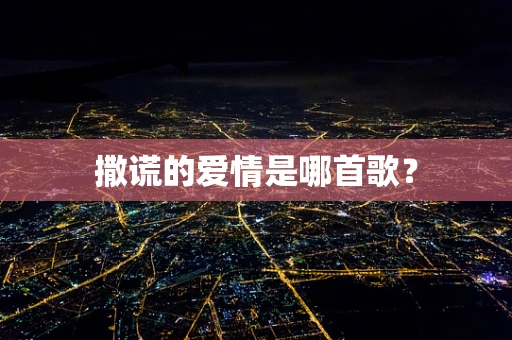 撒谎的爱情是哪首歌？