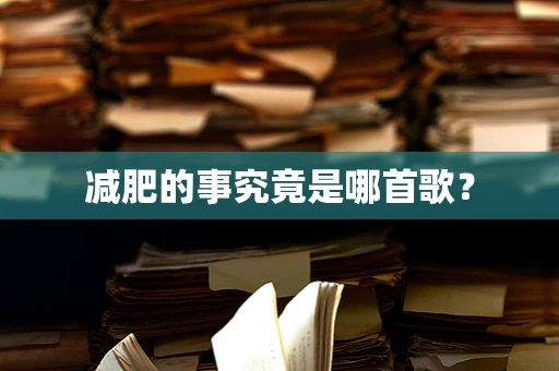 减肥的事究竟是哪首歌？