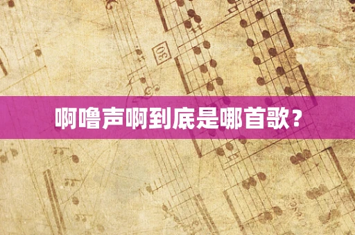 啊噜声啊到底是哪首歌？