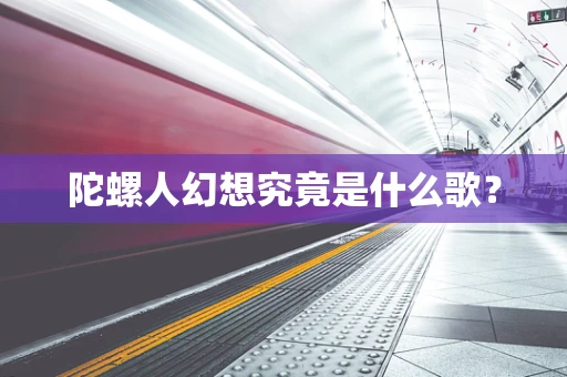 陀螺人幻想究竟是什么歌？