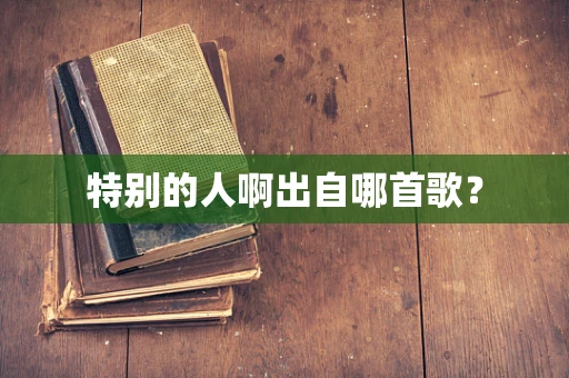 特别的人啊出自哪首歌？