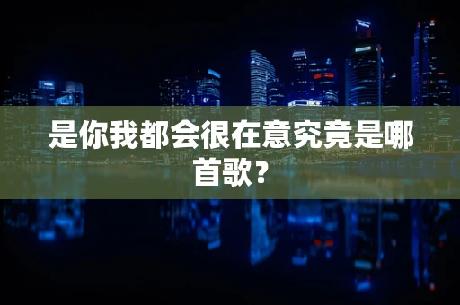 是你我都会很在意究竟是哪首歌？