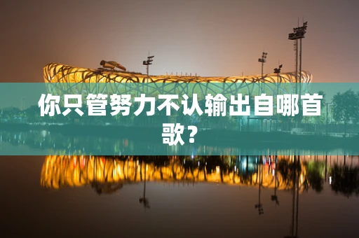 你只管努力不认输出自哪首歌？