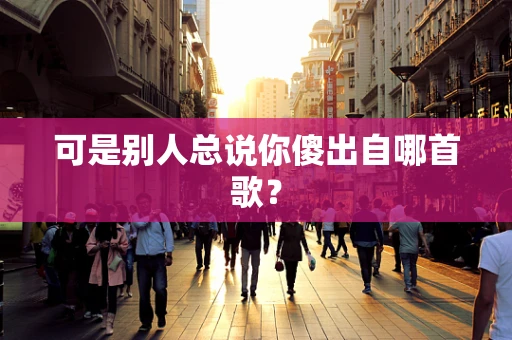 可是别人总说你傻出自哪首歌？