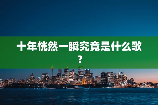 十年恍然一瞬究竟是什么歌？