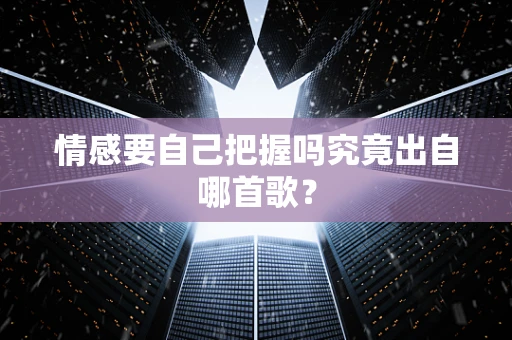 情感要自己把握吗究竟出自哪首歌？