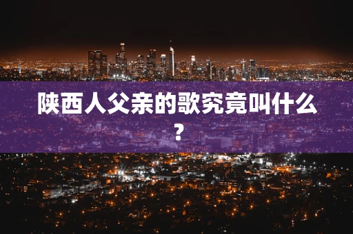 陕西人父亲的歌究竟叫什么？